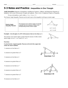 5.3 Inequalities in One Triangle