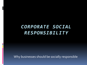Corporate Social Responsibility PP project