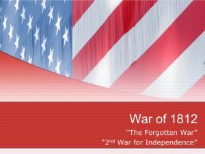 War of 1812 - Mr. Cvelbar's US History Page