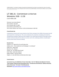 LIT 388, Contemporary Literature