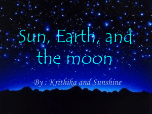 Moon Earth and Sun