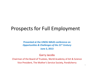 Integrated Strategies for global full employment (Presentation)