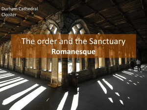 The order and the Sanctuary Romanesque