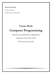 Course Book Computer Programming
