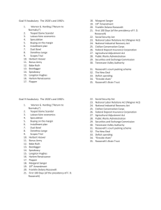 Goal 9 Vocabulary: The 1920's and 1930's 1. Warren G. Harding