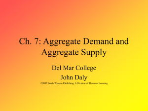 Aggregate Demand and Aggregate Supply