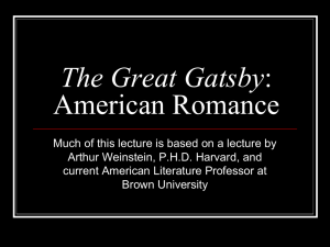 The Great Gatsby Lecture 1