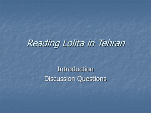 Reading Lolita in Tehran Introduction and Discussion Questions