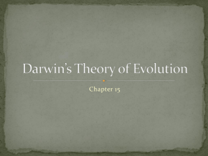 Darwin*s Theory of Evolution