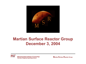 Nuclear Reactors for The Moon and Mars