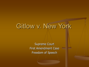 Gitlow vs. New York