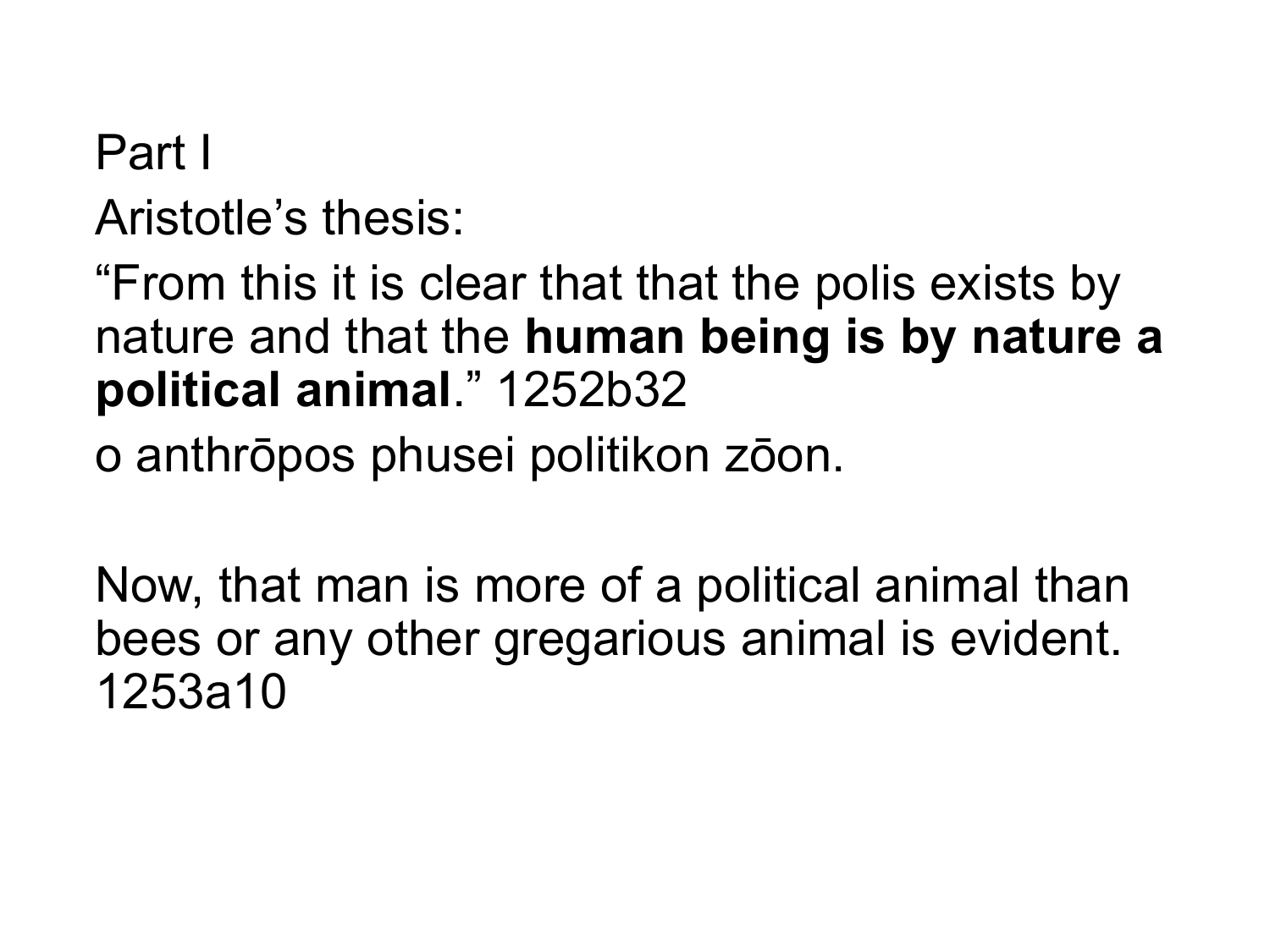 human being is by nature a political animal