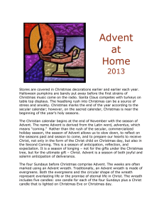 Advent at Home 2013 - Homer United Methodist Church