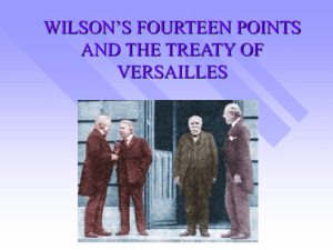 wilson's fourteen points and the league of nations