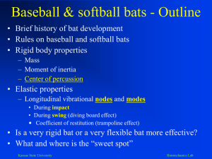 Vibrational and Inertial Properties of Softball and Baseball Bats