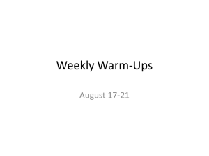 Weekly Warm-Ups - Cloudfront.net