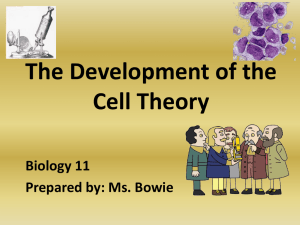 The Development of the Cell Theory