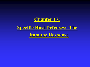 Chapter 17: Specific Host Defenses