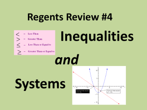 Regents Review #4 - Roslyn Public Schools