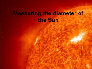 PowerPoint on Diameter of the Sun