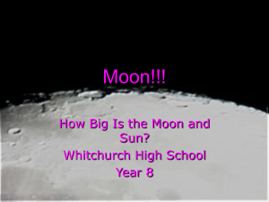 Earth to Moon - Whitchurch High School