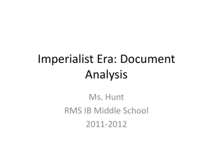 Imperialist Era: Document Analysis