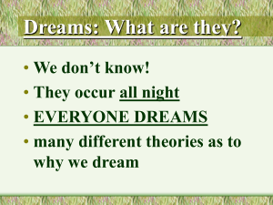 Dreams: What are they?