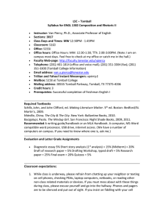 English 1302 syllabus with policies and tentative