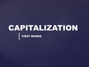 capitalization