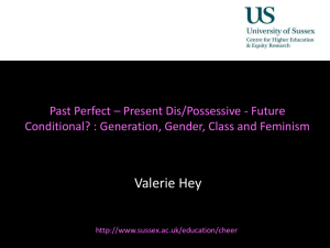 Future Conditional?: Generation, Gender, Class and Feminism