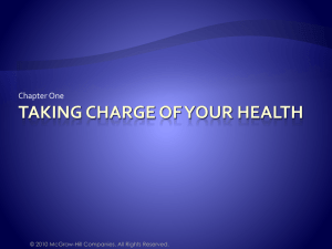 Taking Charge of Your Health