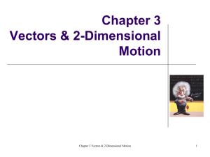 Chapter 3 Vectors & Projectile Motion Lecture