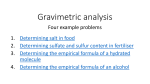 Gravimetric analysis