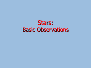 Basic Observations of Stars