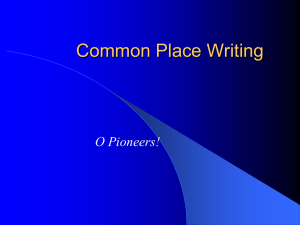 Common Place Writing