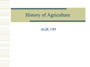 History of Food & Agriculture1800's