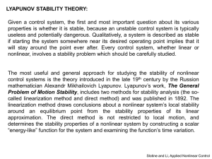 lyapunov stability theory