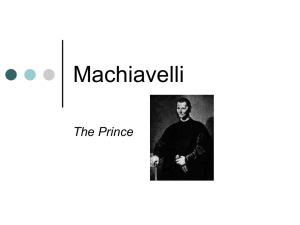 Machiavelli - New Jersey City University