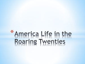 America Life in the Roaring Twenties powerpoint