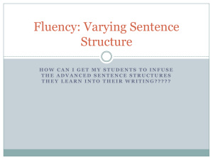 Sentence structure variety