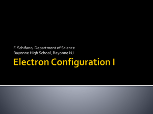 Electron Configuration I