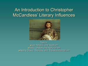 A Brief Introduction to Christopher McCandless: Who or What
