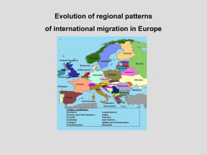 migration flows mainly on a European scale