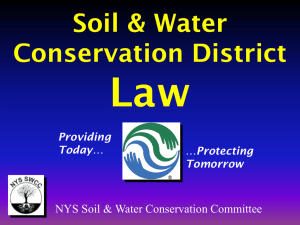 Soil & Water District Law - NYS Soil and Water Conservation