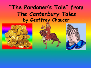The Pardoner's Tale By Geoffrey Chaucer