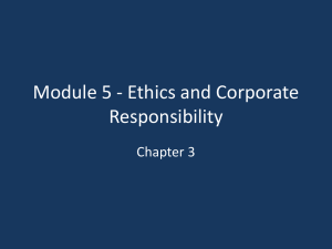 Module 5 - Ethics and Corporate Responsibility