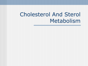 Cholesterol And Sterol Metabolism