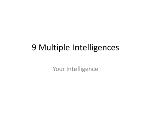 Multiple Intelligences PPT