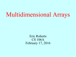 multidimensional arrays.