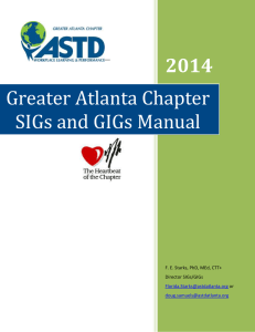 ASTD SIGs GIGs Manual